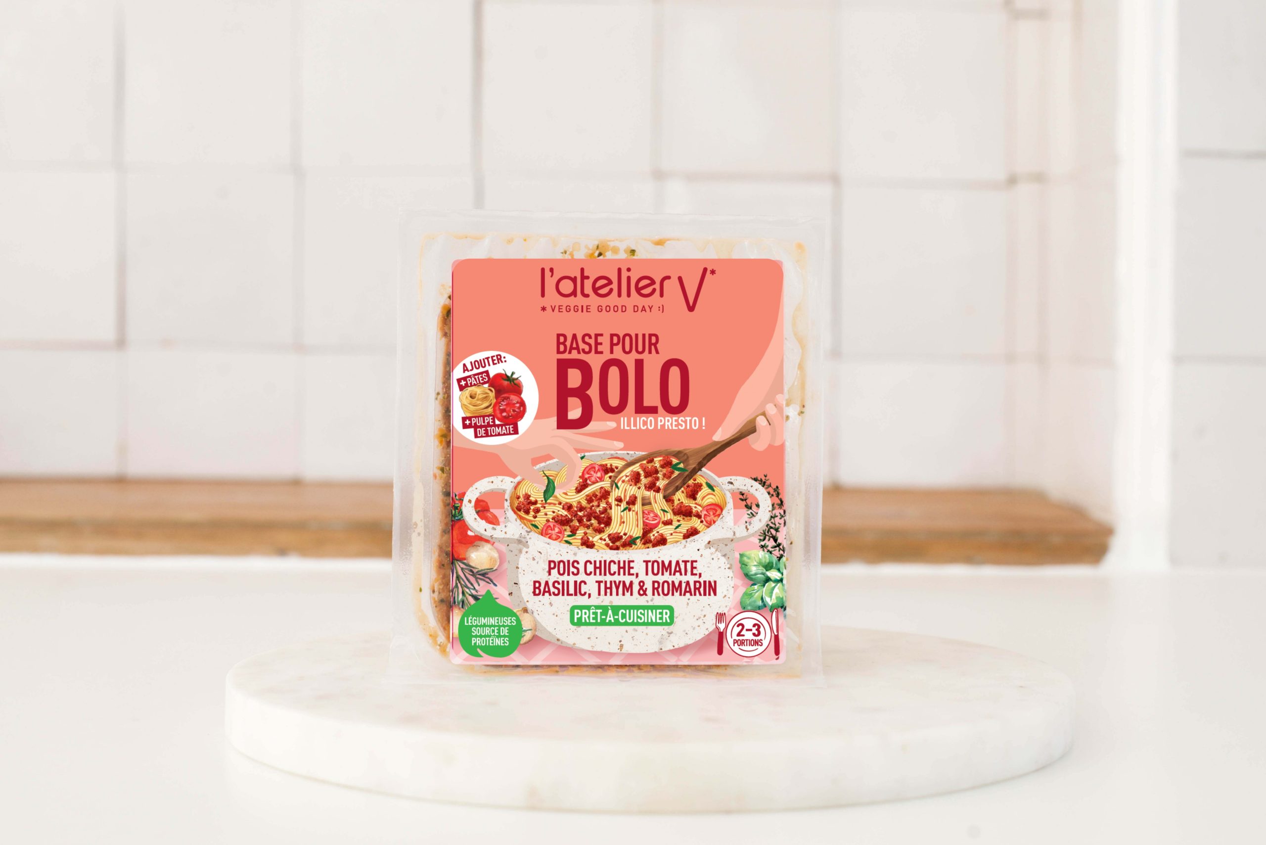 BASE BOLO prêt-à-cuisiner - Pois chiche, tomate, basilic, thym & romarin