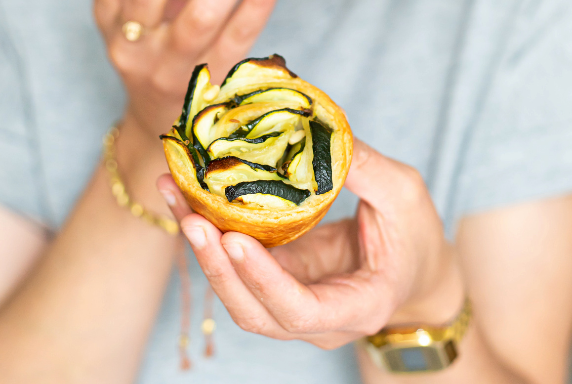 tartelettes de courgette apé-roses