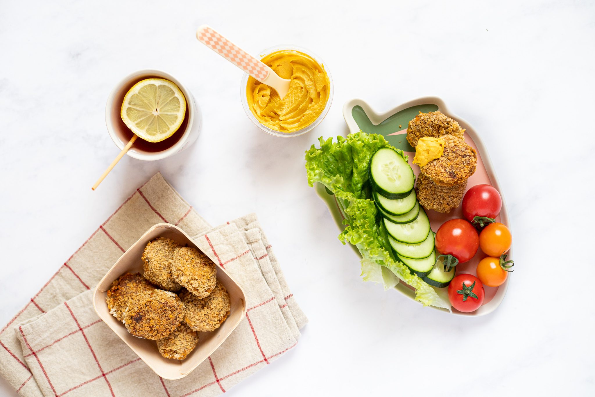 nuggets au hache de pois chiche et flocons d avoine