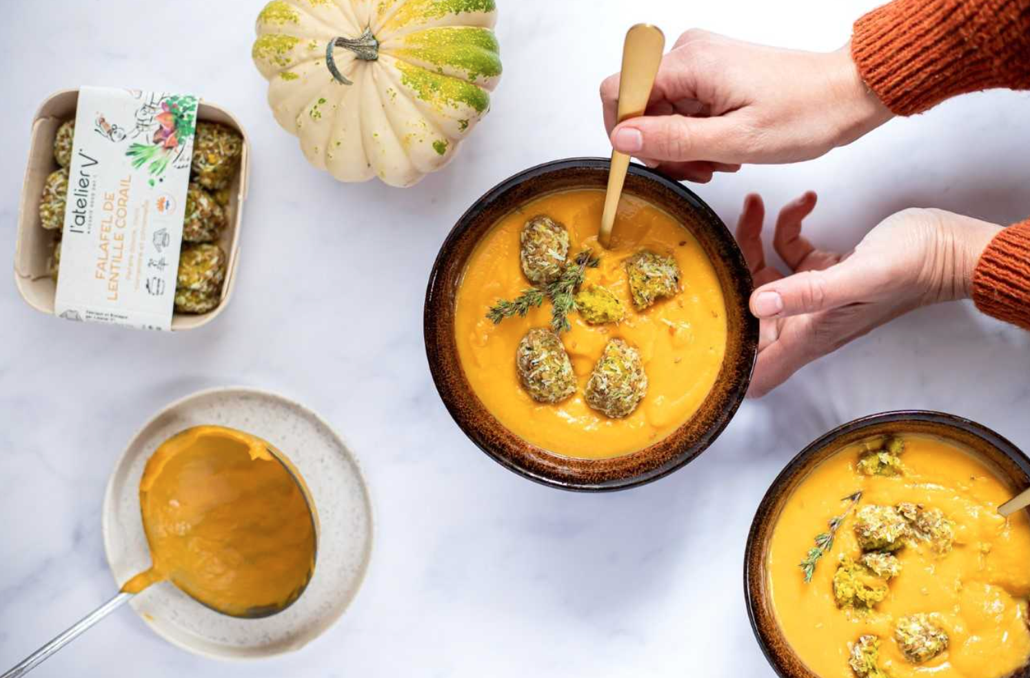 soupe automnale aux 10 saveurs et falafels