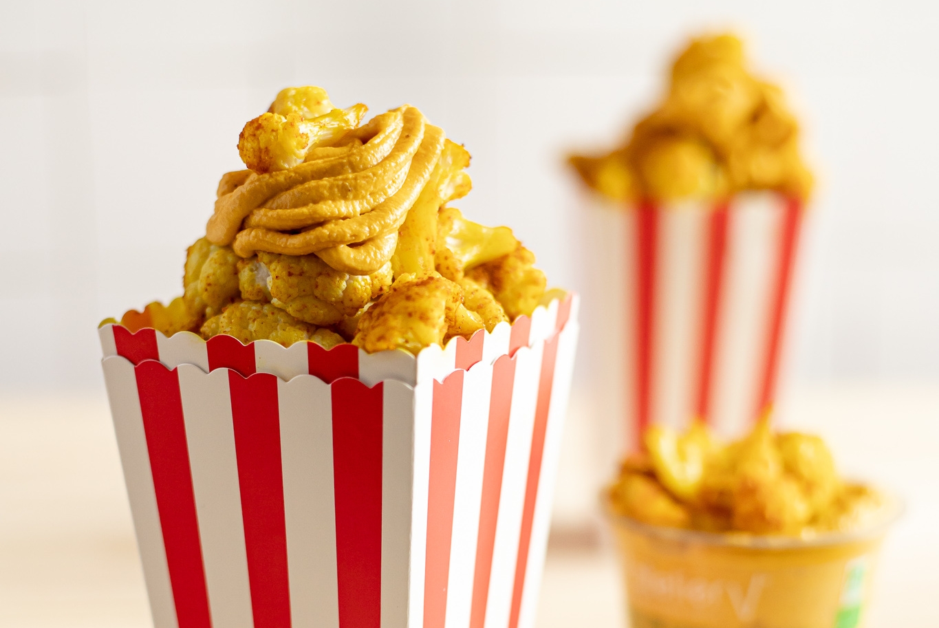 pop corn de choufleur au houmous